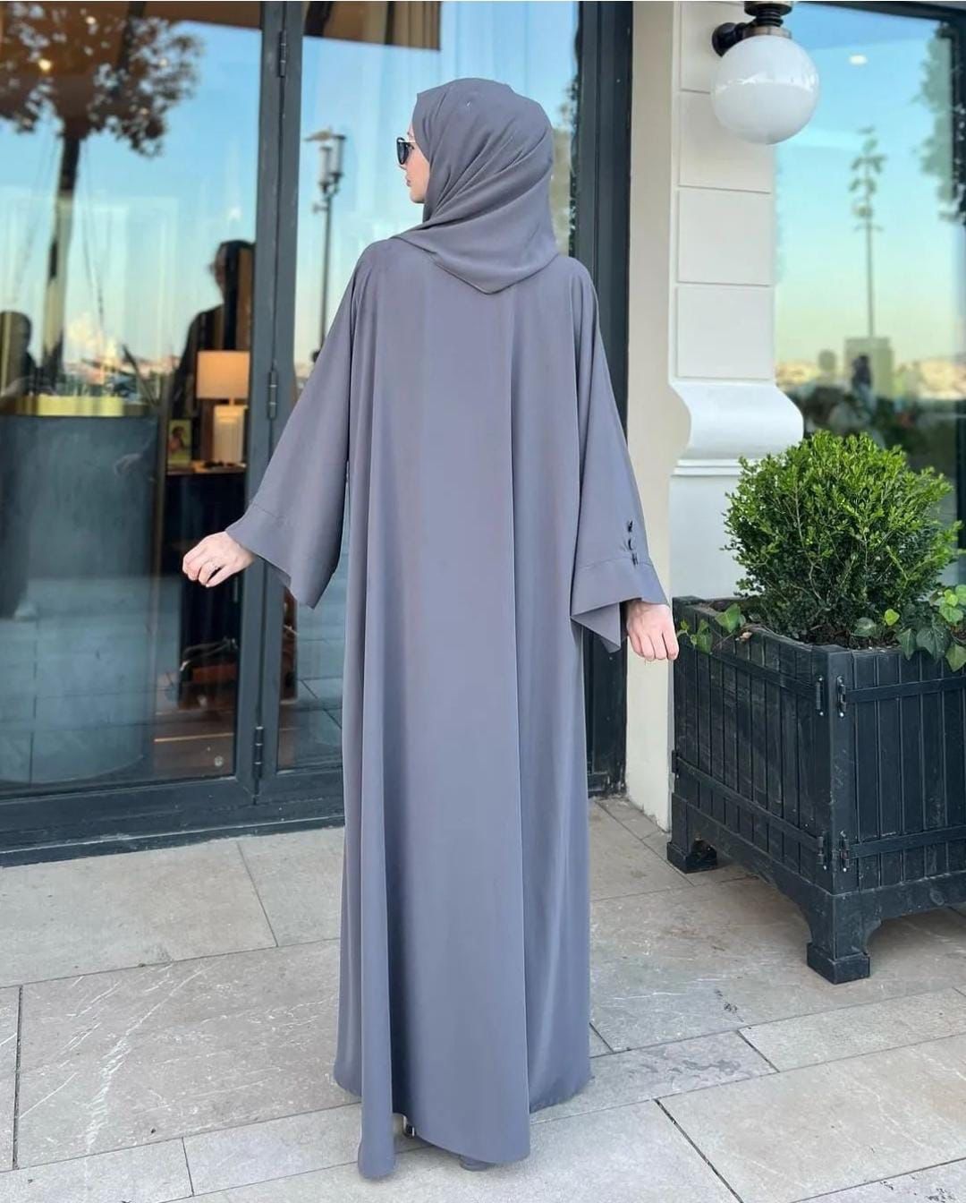 Arabic Grey Abaya