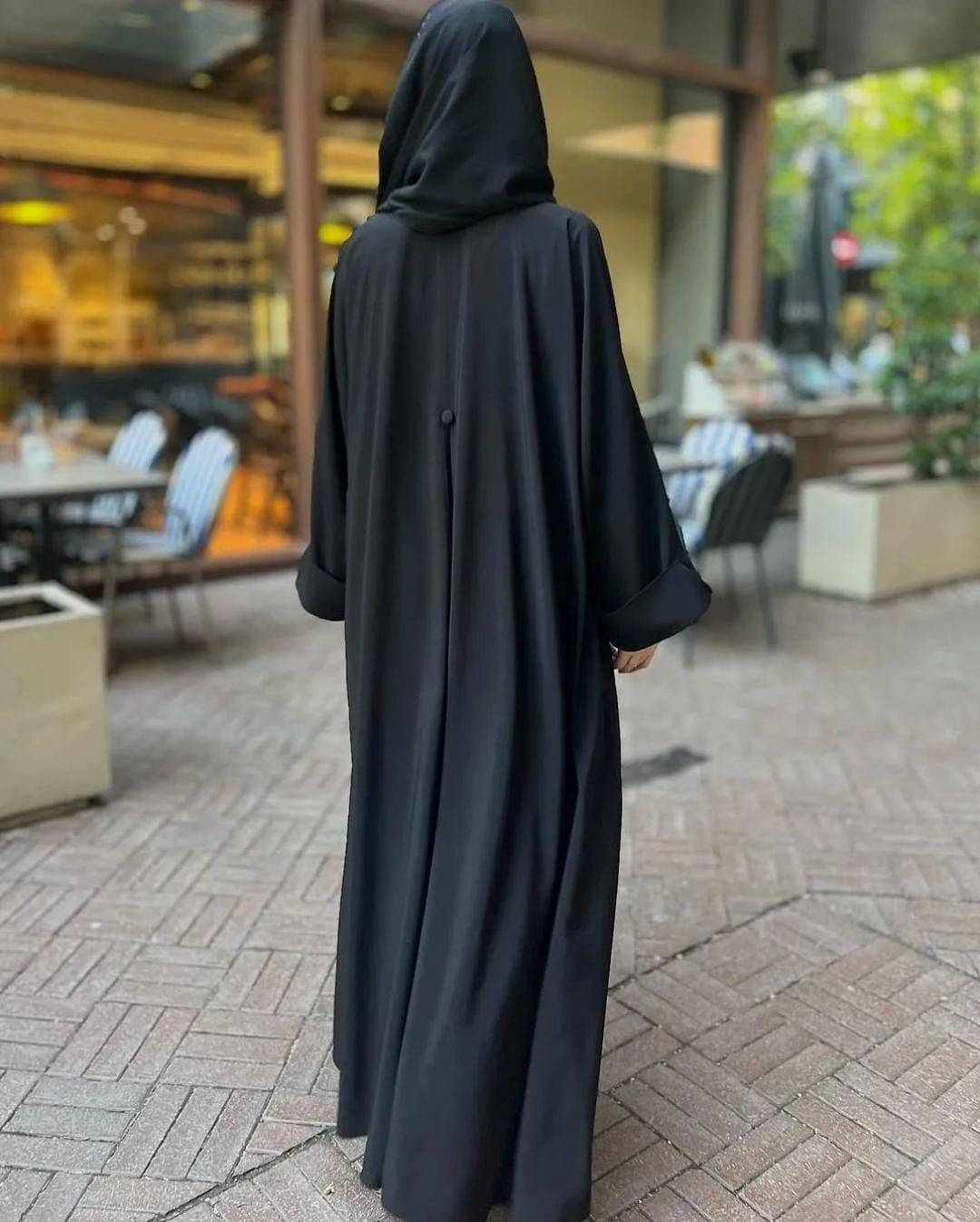 Classic Black Abaya with Stoller