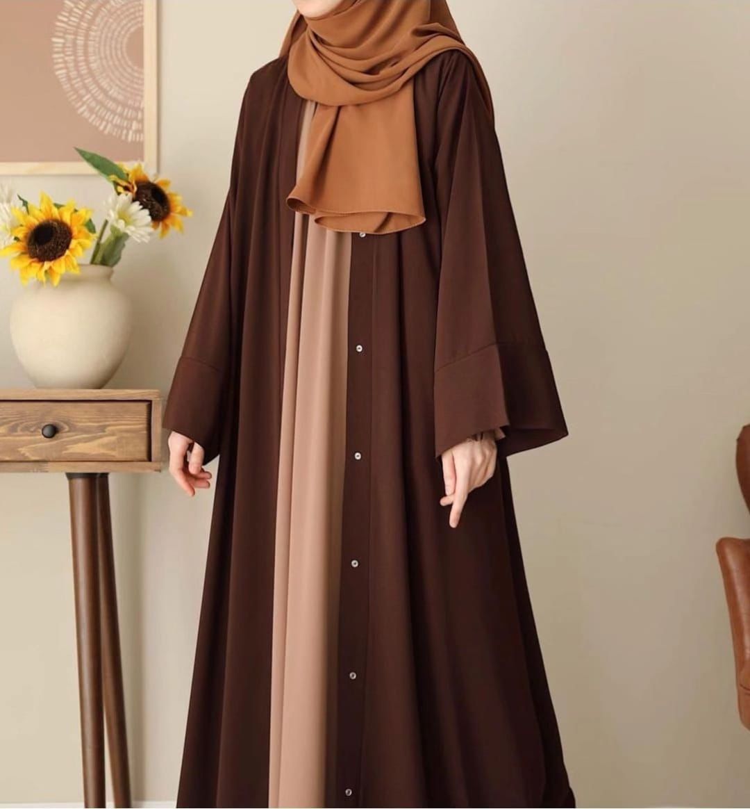 Chocolaty Abaya with Inner Attached