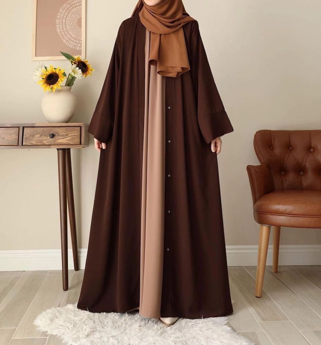 Chocolaty Abaya with Inner Attached