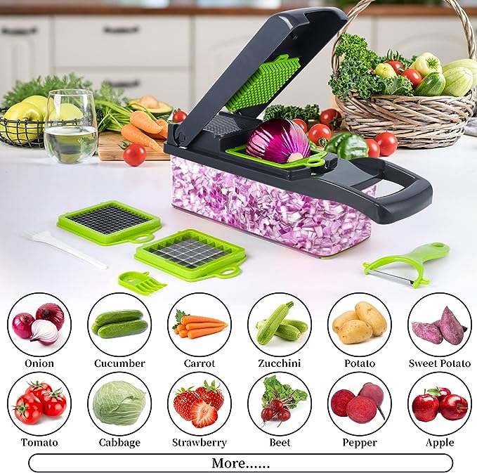 Vegetable Chopper Cutter Food Slicer Multifunctional 14 in 1